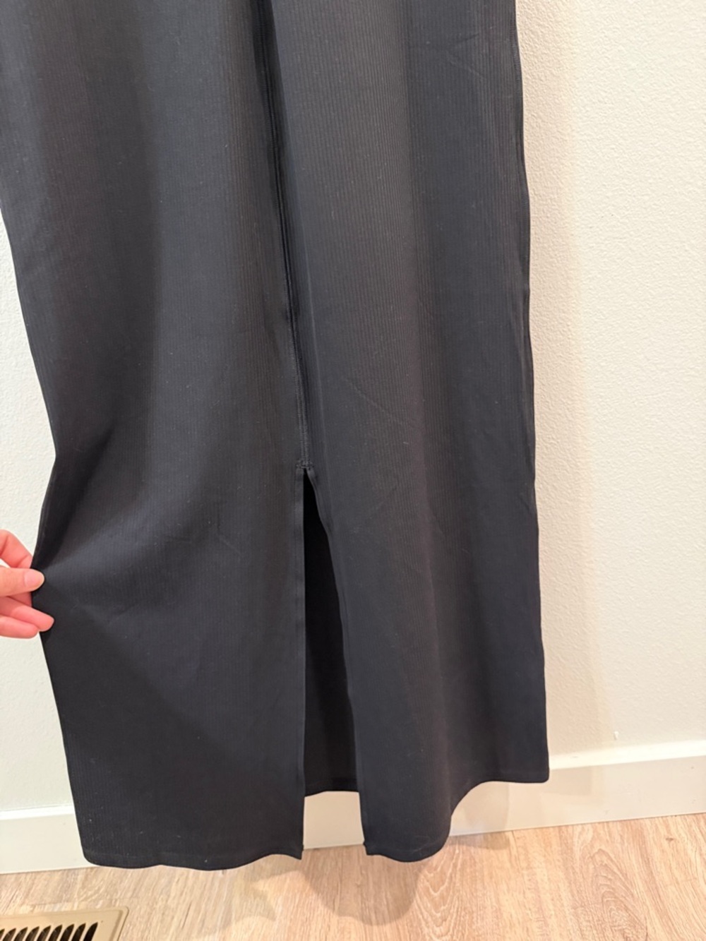 lululemon athletica All Aligned Black Ribbed Sleeveless Midi Dress - Picture 6 of 7